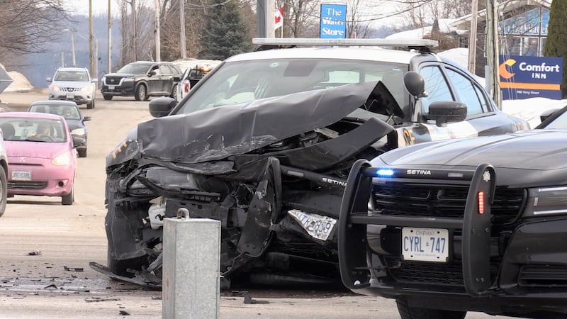 OPP cruiser involved in collision in Midland