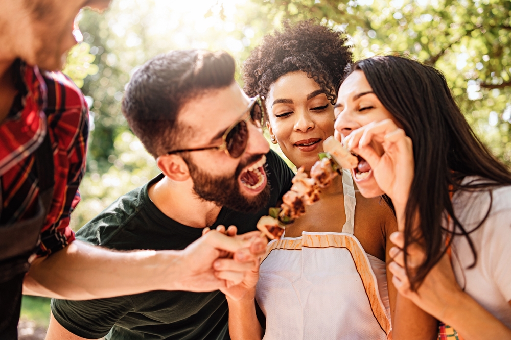 good food, bringing people together, happy family